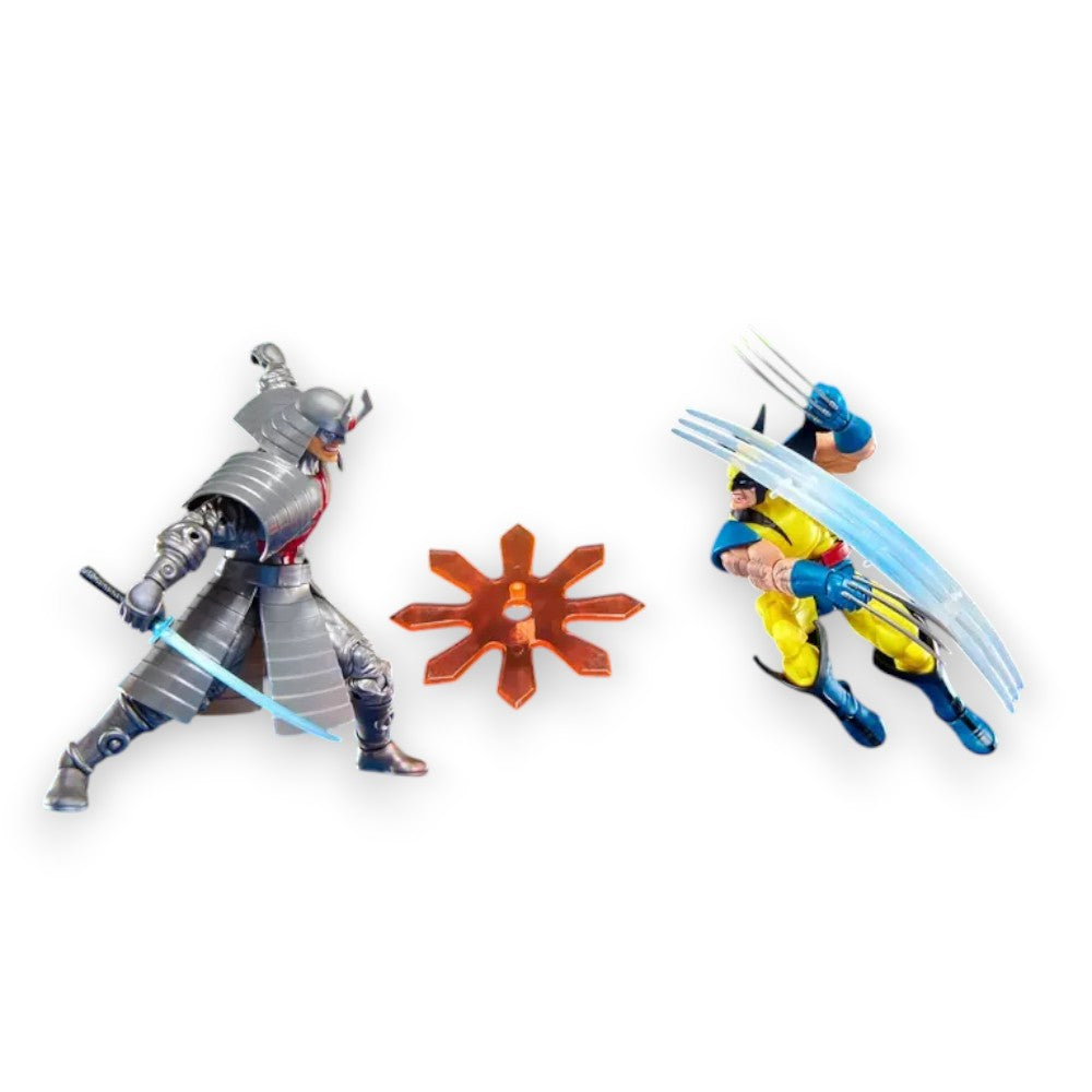Gamerverse Pack of 2 Action Figures Wolverine vs. Silver Samurai