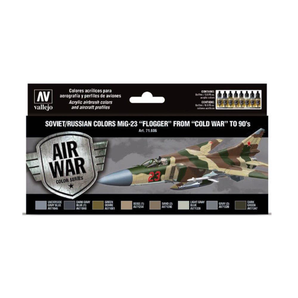 Air War Color Series - Soviet/Russian Colors MiG-23 Flogger from 70's to 90's Set 71606 8 un.