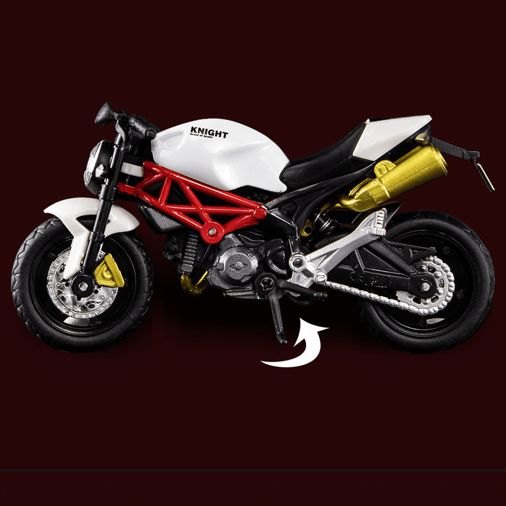 Motocicleta Monster White 1/18