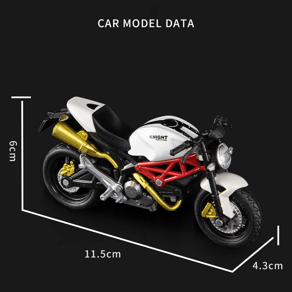 Motocicleta Monster White 1/18