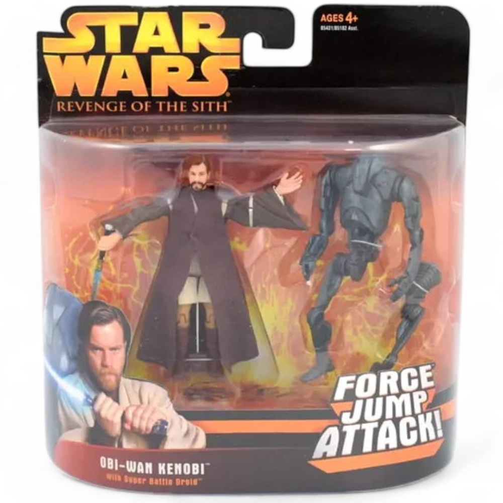 Star Wars: Revenge of the Sith Obi-Wan Kenobi with Super Battle Droid 3 3/4"