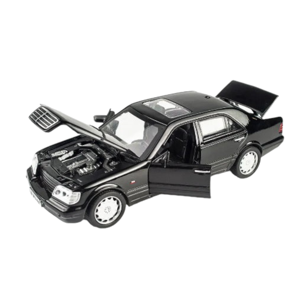 Mercedes-Benz S-W140 Negro Luces y Sonido 1/30