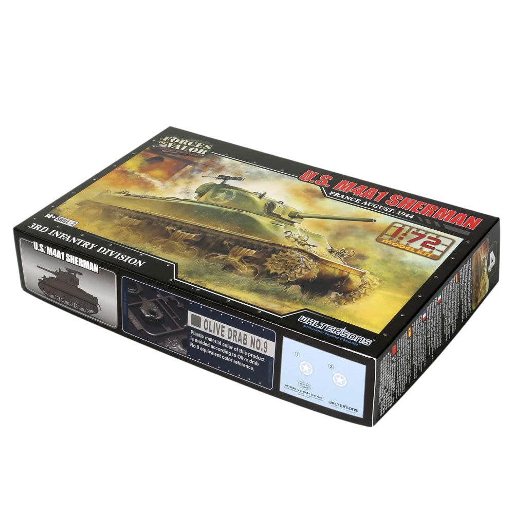 M4A1 Sherman Tank France August, 1944 Model Kit 1/72