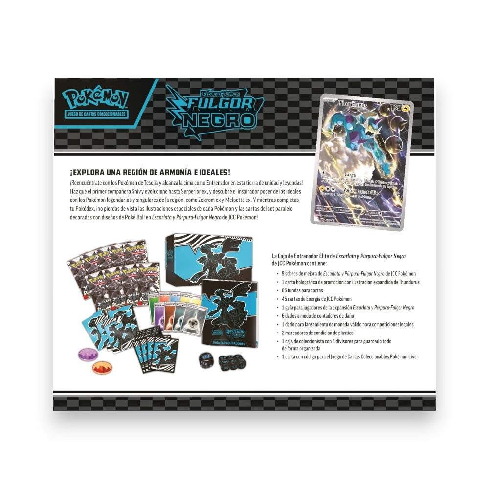 Pokémon TCG: Escarlata & Púrpura - Fulgor Negro Caja de Entrenador Élite