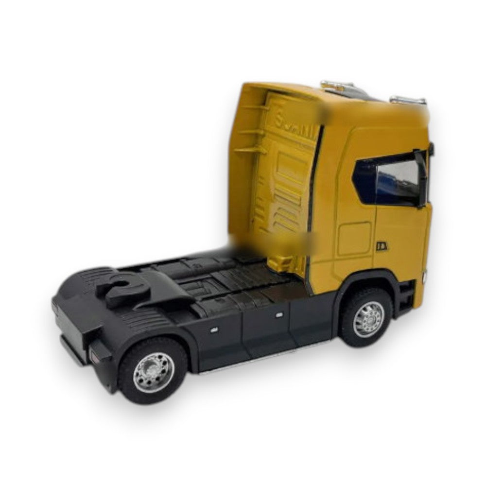 Camión Scania Amarillo Luces y Sonido 1/43