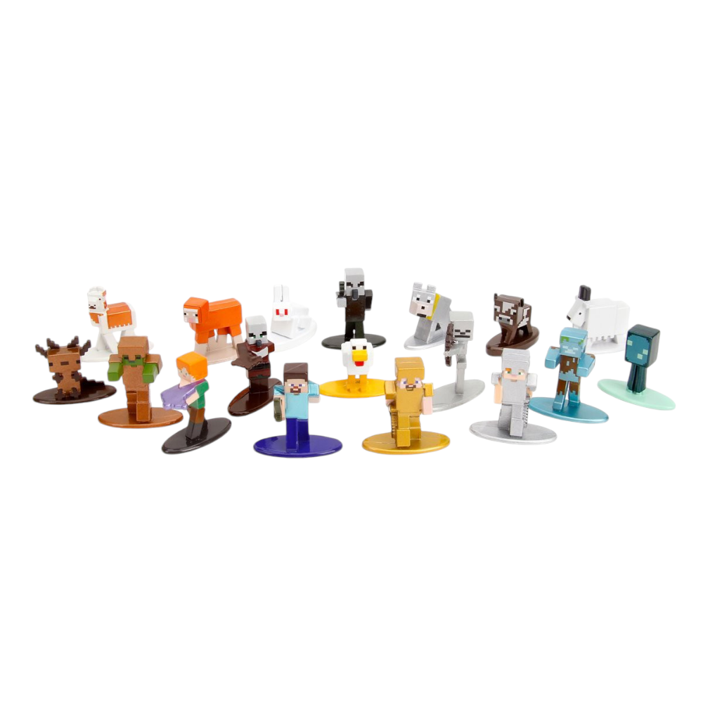 Nano Metalfigs - Minecraft Caves & Cliffs 18-Pack