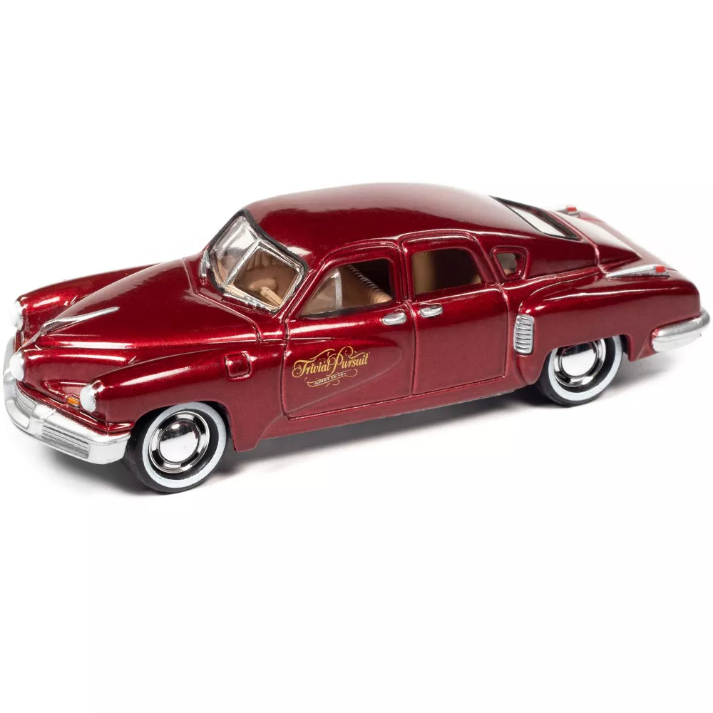 1948 Tucker Torpedo Red Maroon Met. w/Poker Chip & Game Card "Trivial Pursuit" 1/64