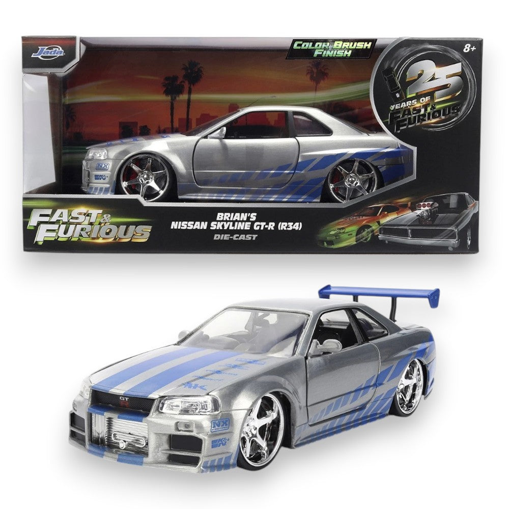 Fast & Furious Brian's Nissan Skyline GT-R R34 25th Anniversary 1/24