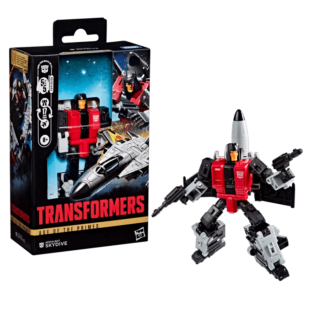 Transformers Age Of The Primes Silverbolt | Figura Commander Class 17.5 Cm | Convierte Robot A Jet En 44 Pasos | Combina En Superion | Incluye Propulsor Y Accesorios