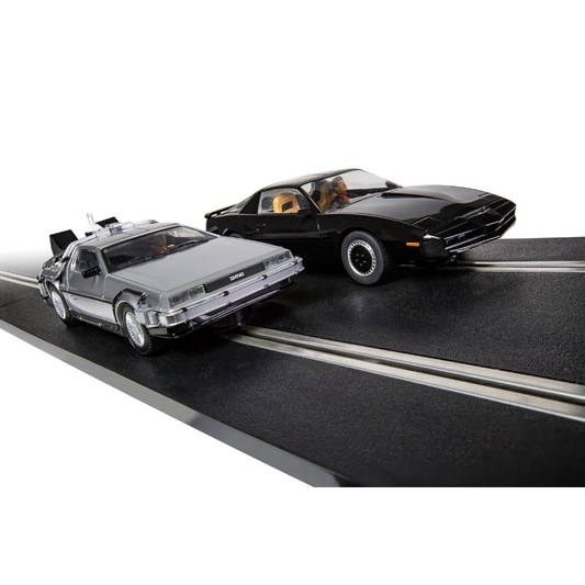 Scalextric 1980s TV - Back to the Future vs Knight Rider Race Set 1/32