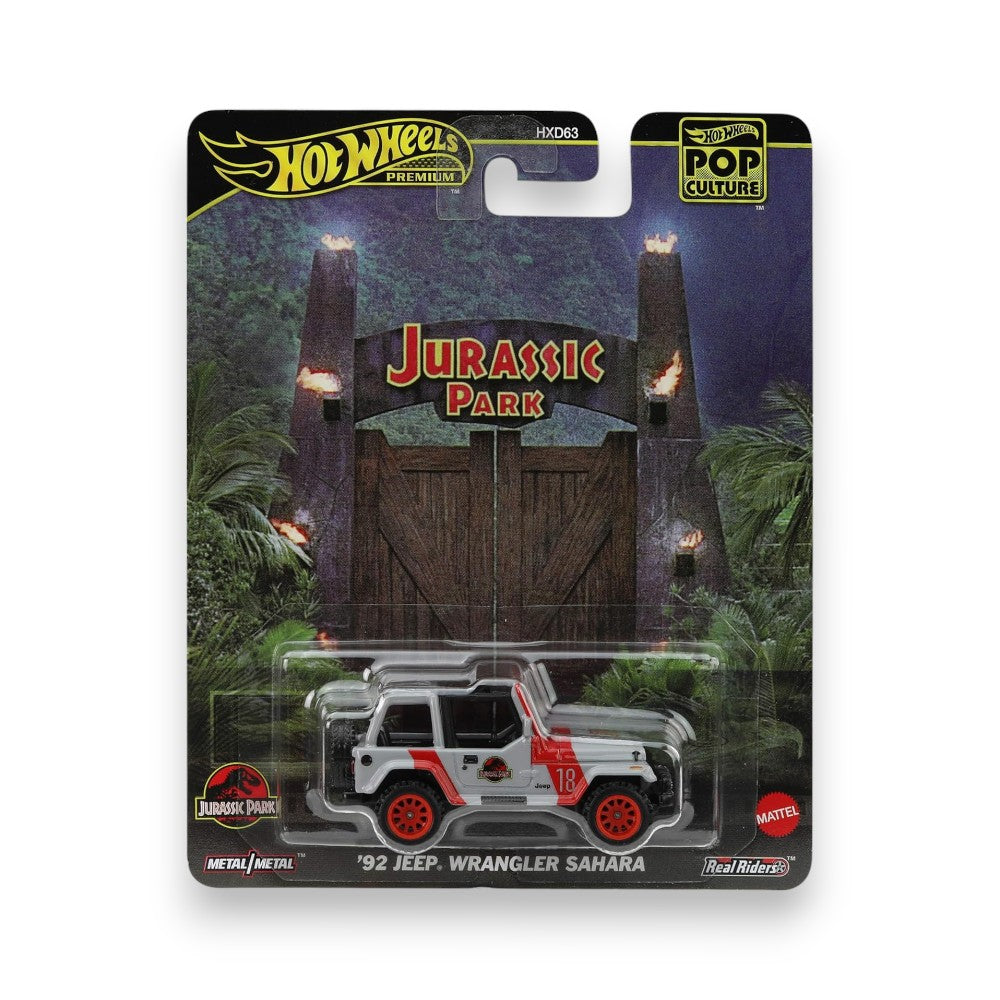 Hot Wheels Pop Culture: Jurassic Park '92 Jeep Wrangler Sahara 1/64