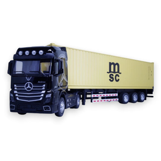 Camión Container Mercedes Benz Actros Negro Msc 1/43