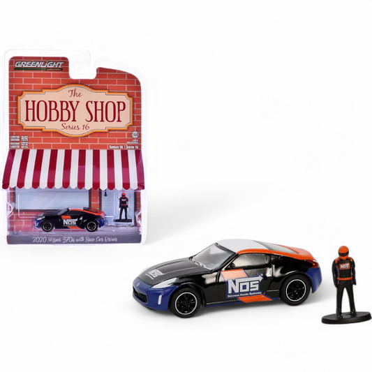 The Hobby Shop Series 16 - 2020 Nissan 370z with Race Car Driver 1/64