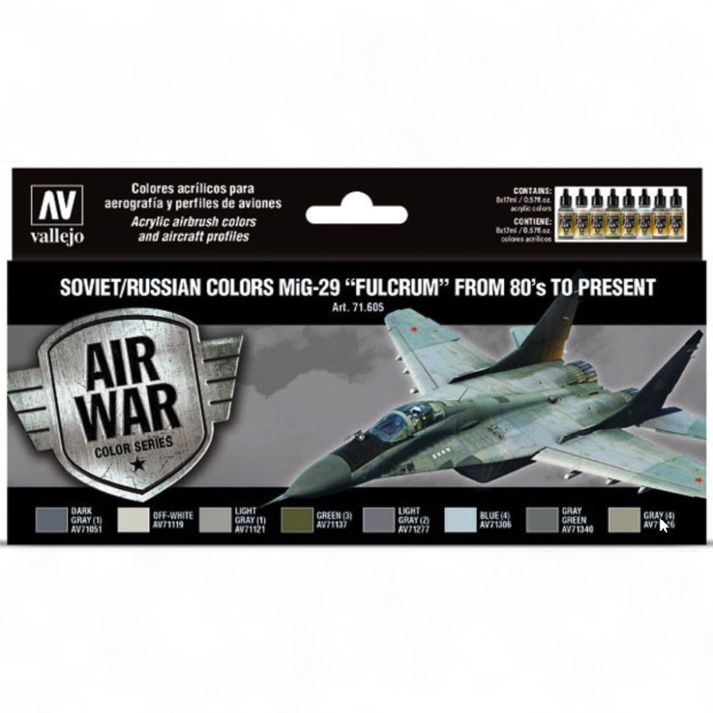 Air War Color Series - Soviet/Russian Colors MiG-29 Fulcrum from 80s to present 71605 8 un.