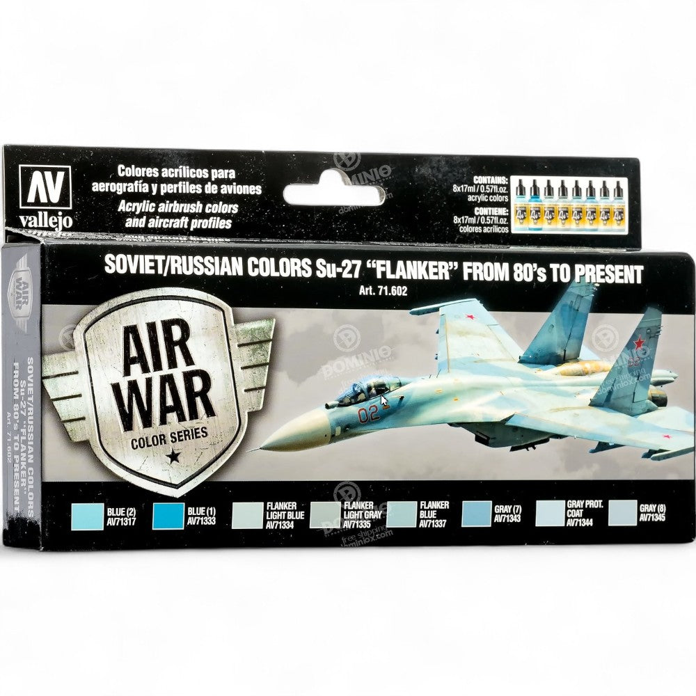 Air War Color Series - Soviet/Russian Colors Su-27 "Flanker" From 80's to present 71602 8 un.