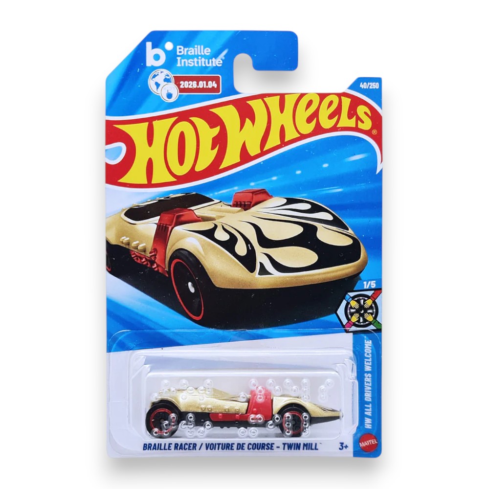 Hot Wheels Braille Racer Voiture De Course Twin Mill 1/64