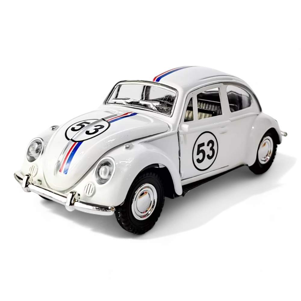 Volkswagen Escarabajo Blanco "Herbie" Luces y Sonido 1/30