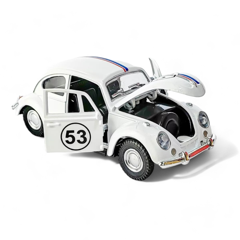 Volkswagen Escarabajo Blanco "Herbie" Luces y Sonido 1/30