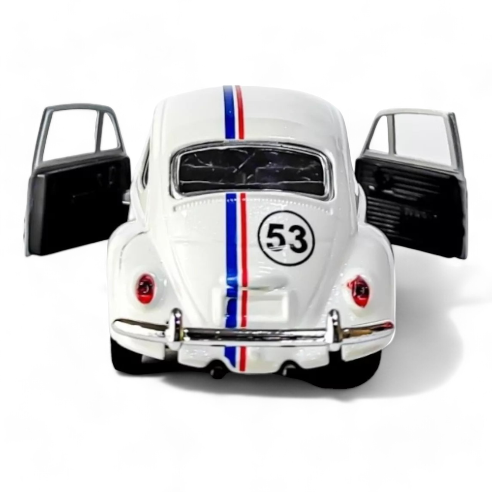 Volkswagen Escarabajo Blanco "Herbie" Luces y Sonido 1/30