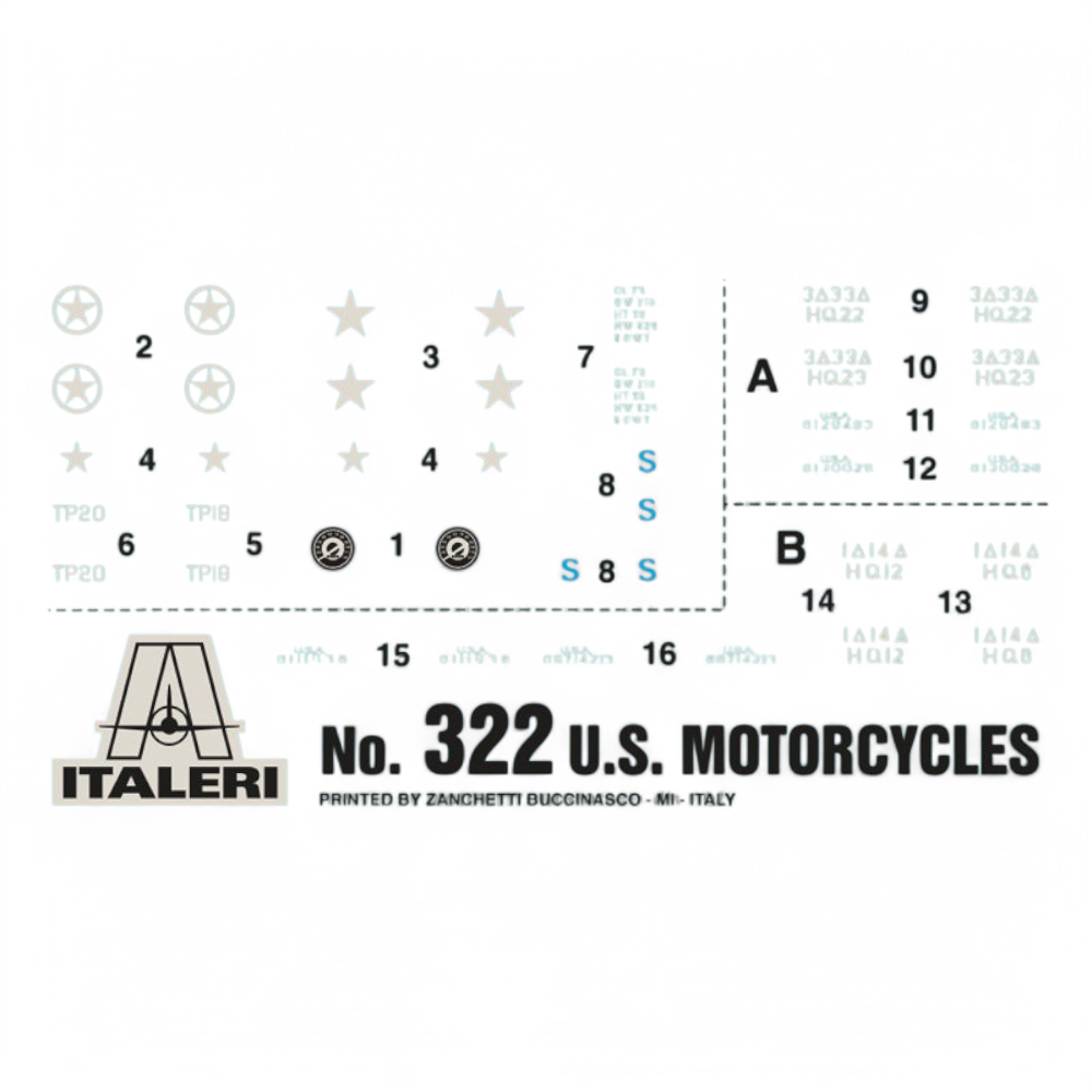 U.S. Motorcycles WWII Model Kit 1/35