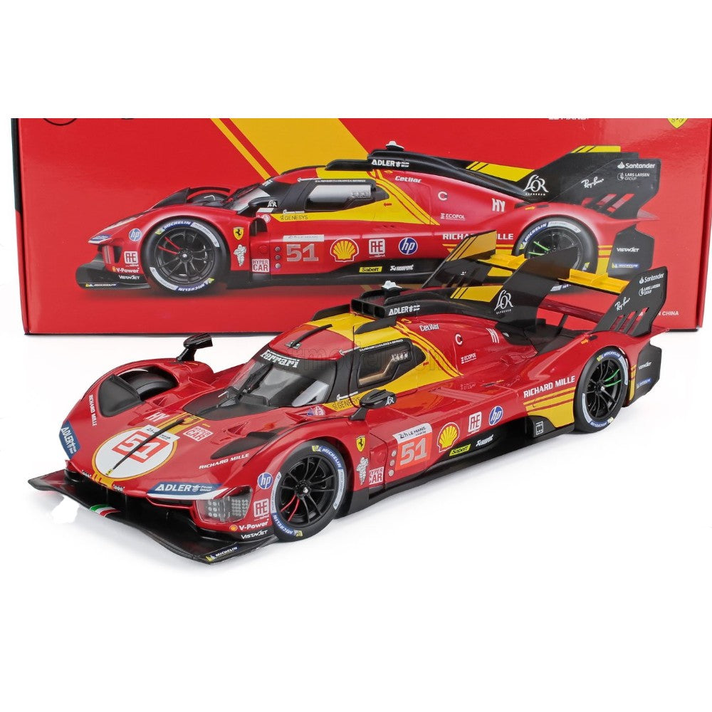 Ferrari 499P turbo V6 #51 Team Ferrari 24h of Le Mans 2024 A. Pier Guidi - James Calado 1/18