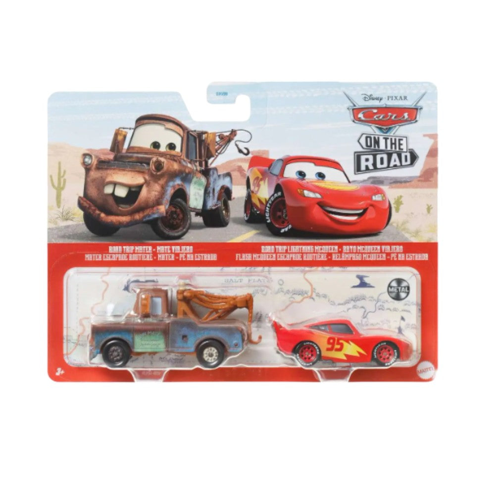 Disney Pixar Cars Road Trip Mater & Road Trip Lightning McQueen 2-Pack 1/55
