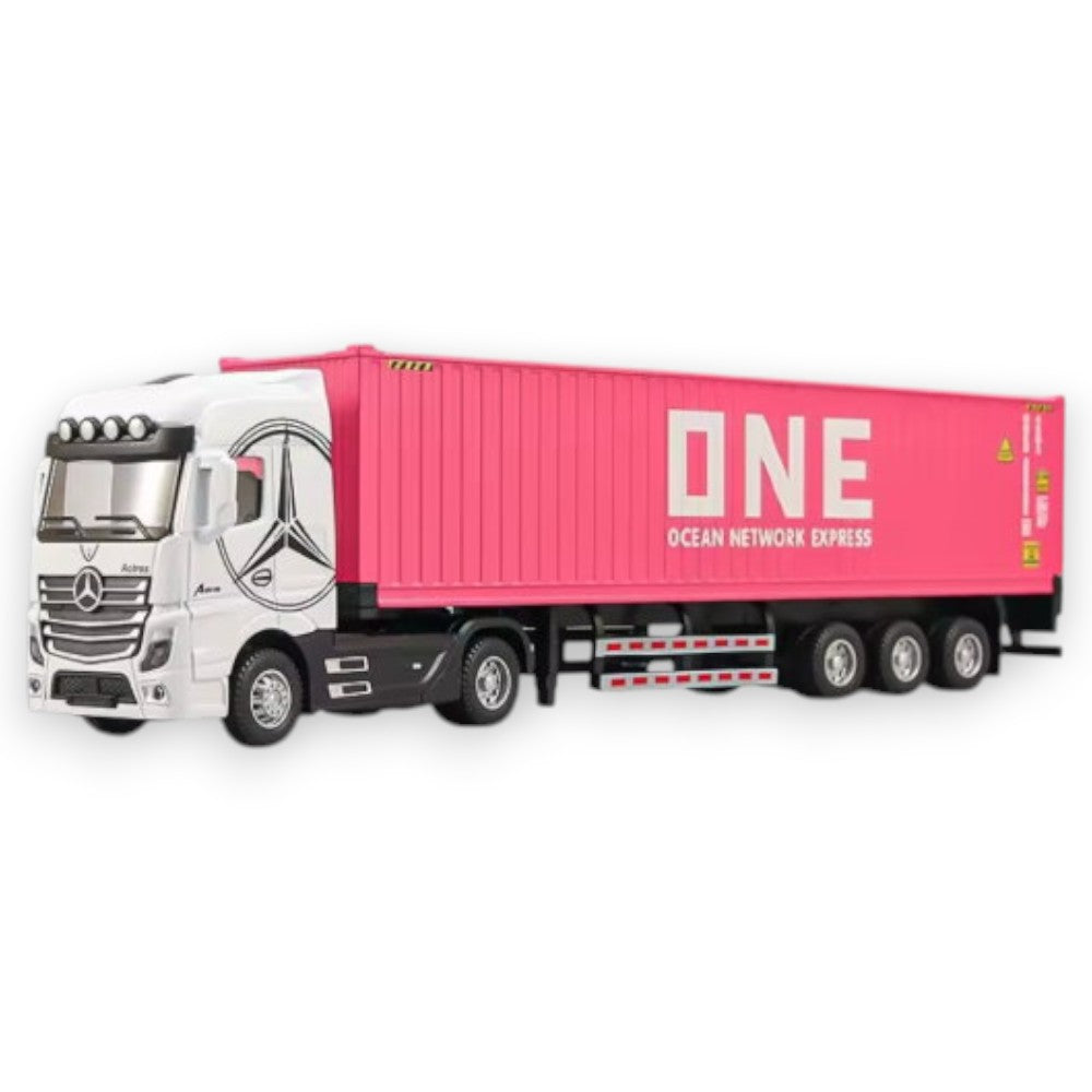 Camión Container Mercedes Benz Blanco One Full Metal 1/43
