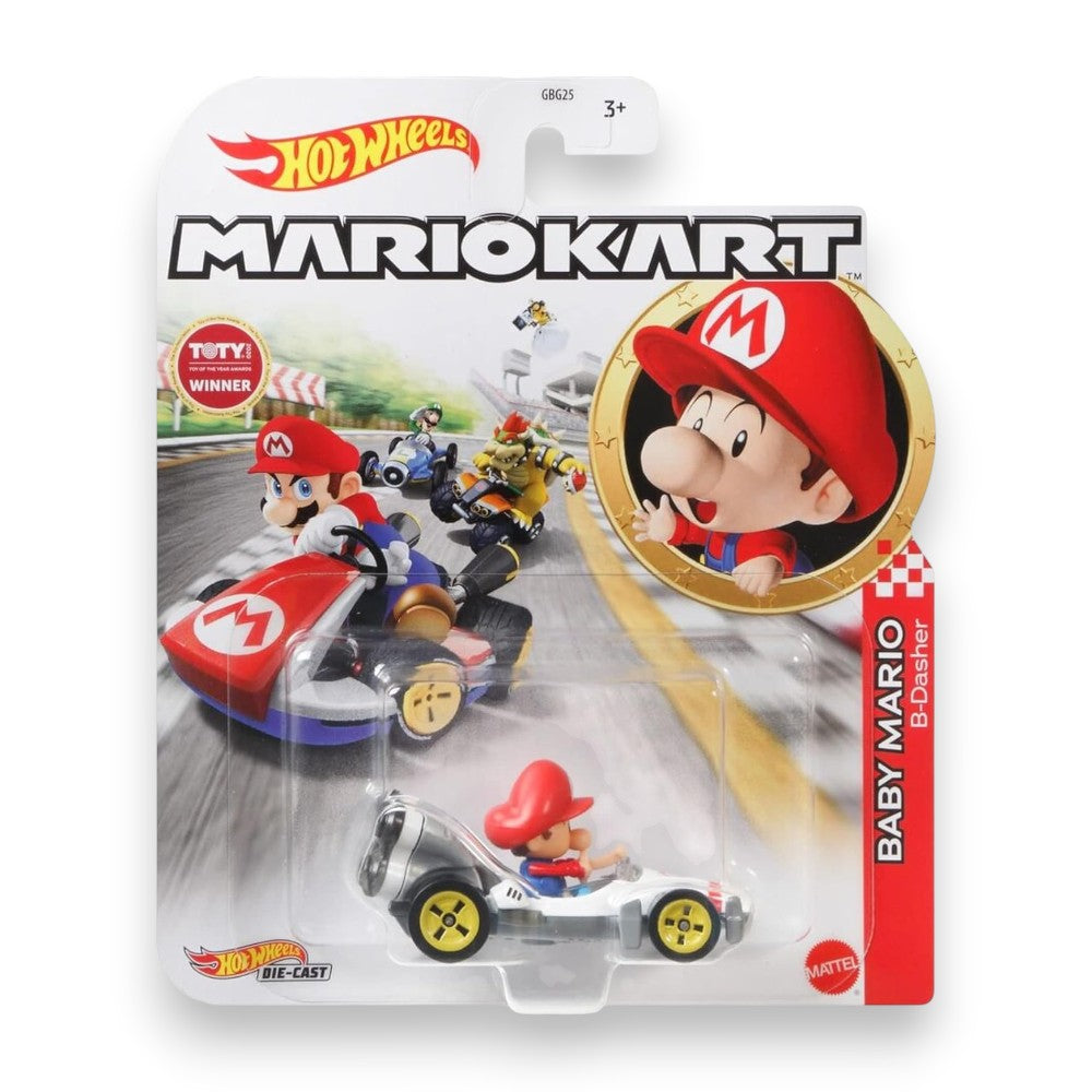 Hot Wheels Mario Kart - Baby Mario B-Dasher 1/64