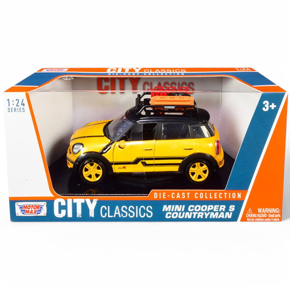 City Classics - Mini Cooper S Countryman Yellow Meet & Black 1/24