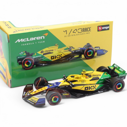 F1 McLaren MCL38 #4 Mónaco GP 2024- Senna 30th Anniversary - Lando Norris 1/43