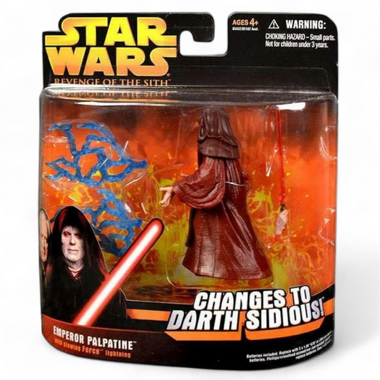 Star Wars: Revenge of the Sith - Emperor Palpitine With Glowing force lightning Changes to Darth Sidious