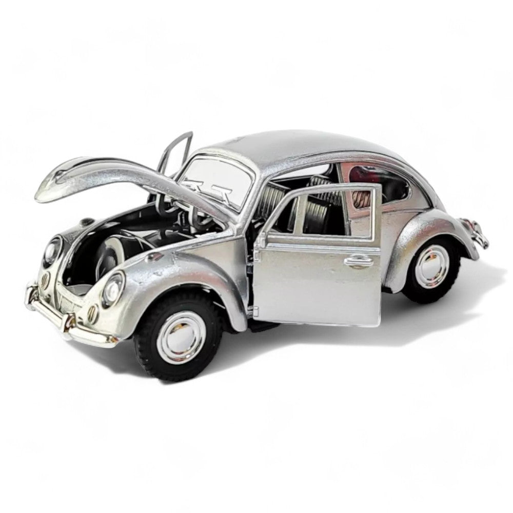 Volkswagen Escarabajo Plateado Luces y Sonido 1/30