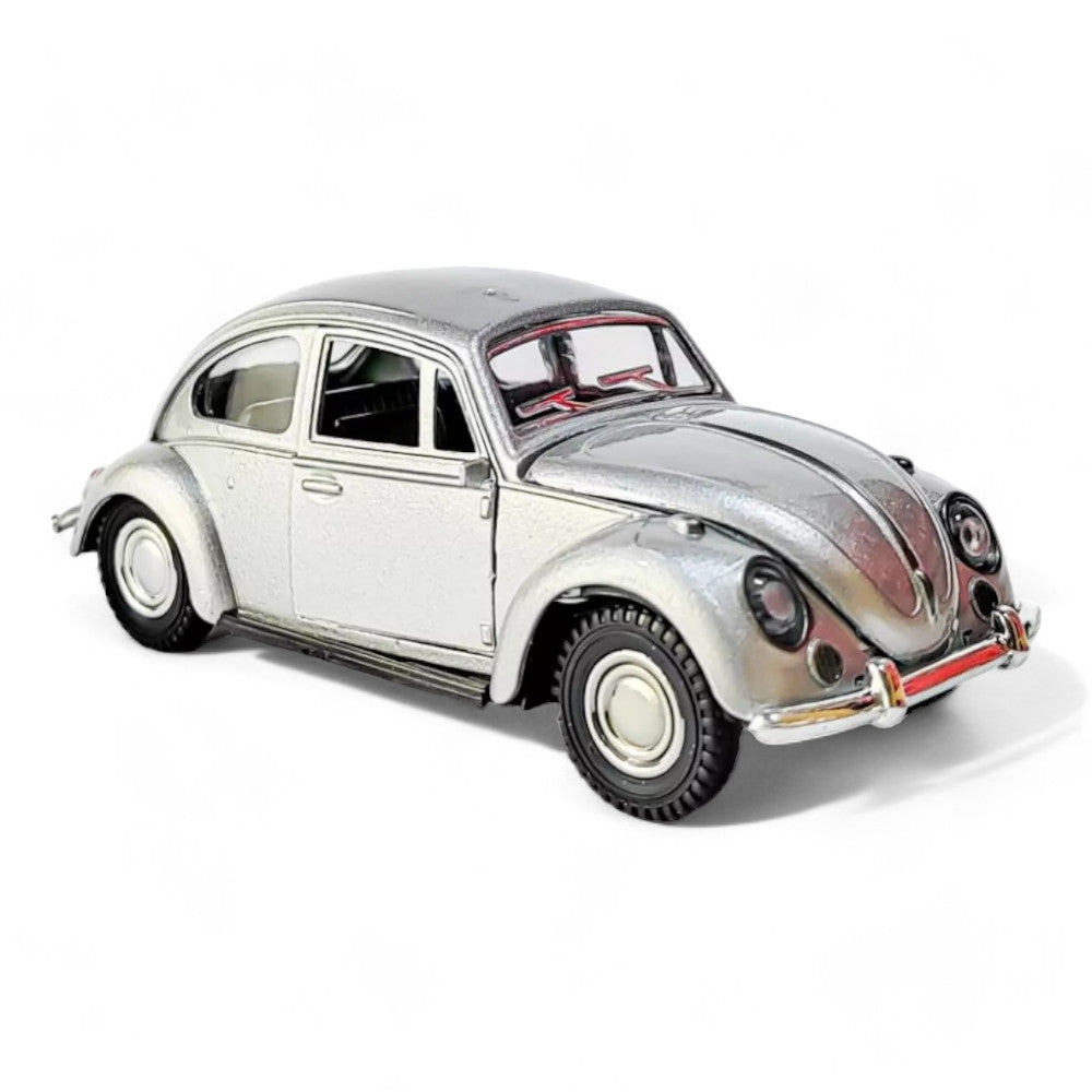 Volkswagen Escarabajo Plateado Luces y Sonido 1/30