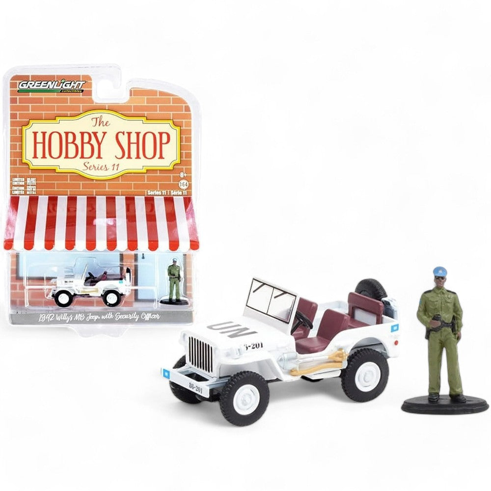 The Hobby Shop Series 11 - 1942 Willy's MB Jeep with Security Officer 1/64