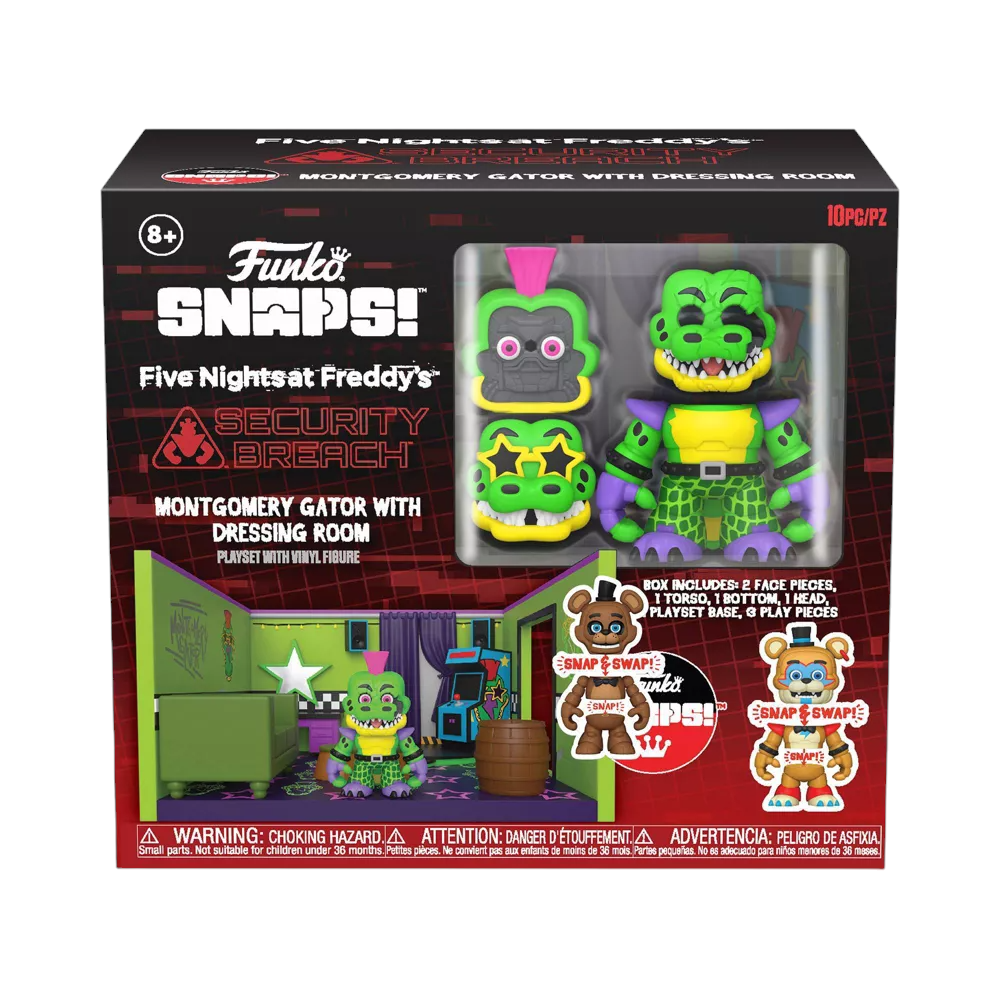 Five Nights at Freddy's SNAPS! Montgomery Gator & Dressing Room 2-Pack