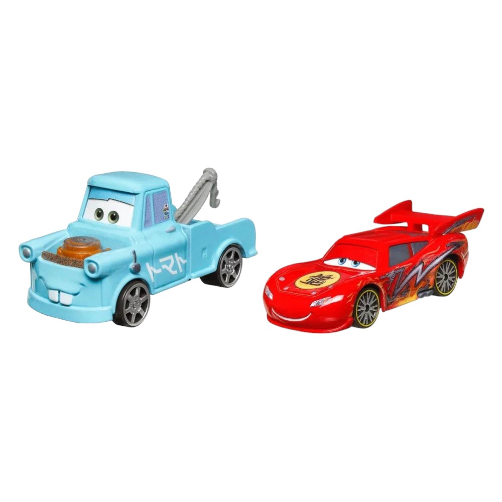 Disney Pixar Cars Tokyo Mater Drift Party Mater & Dragon Lighting McQueen 2-Pack 1/55