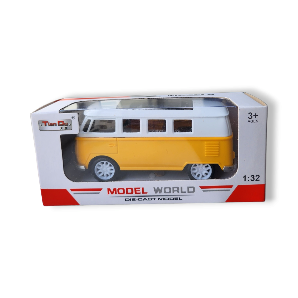 Volkswagen Combi Amarillo Luces y Sonido 1/30