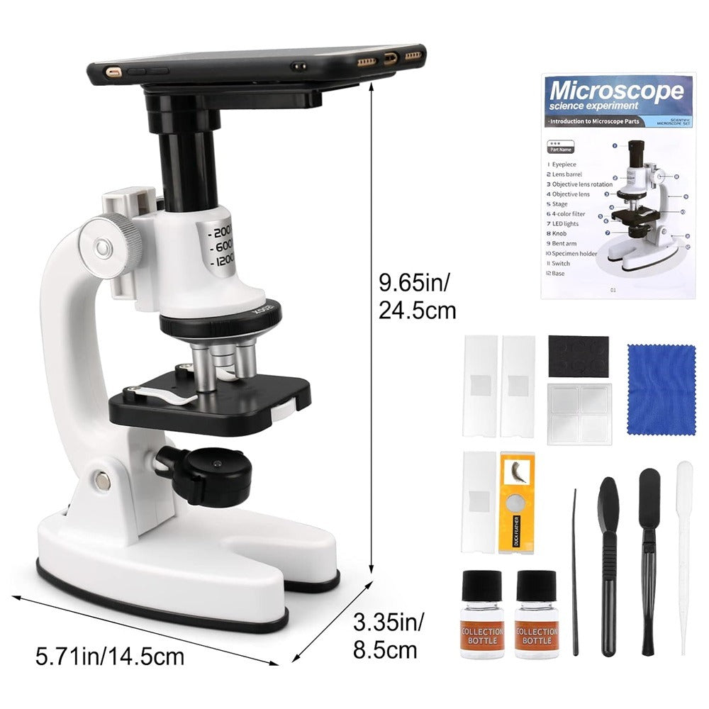 Microscopio Básico para Niños (Blanco)