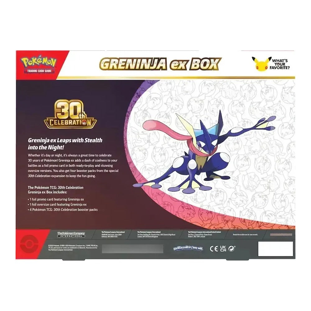 Pokémon TCG 30th Celebration - Greninja Ex Box (English)