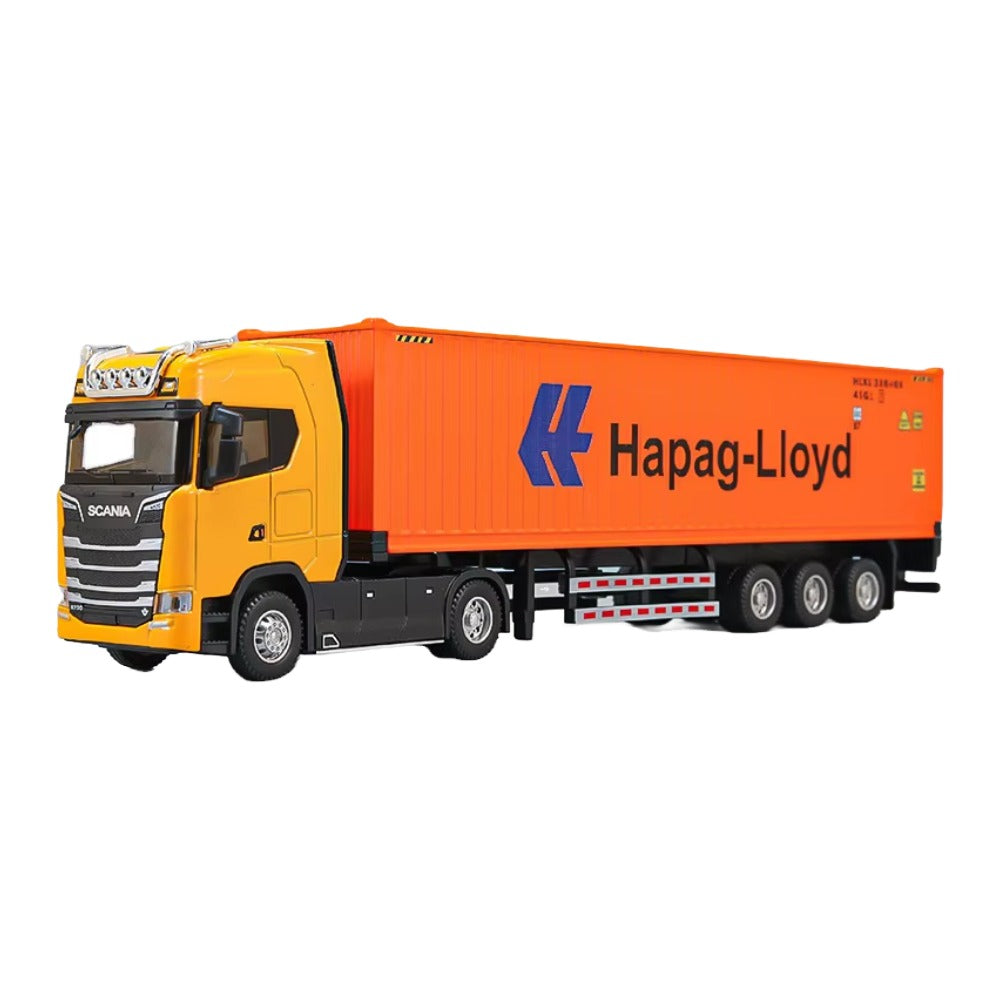 Camión Container Scania Amarillo Hapag-Lloyd (Full Metal) 1/43
