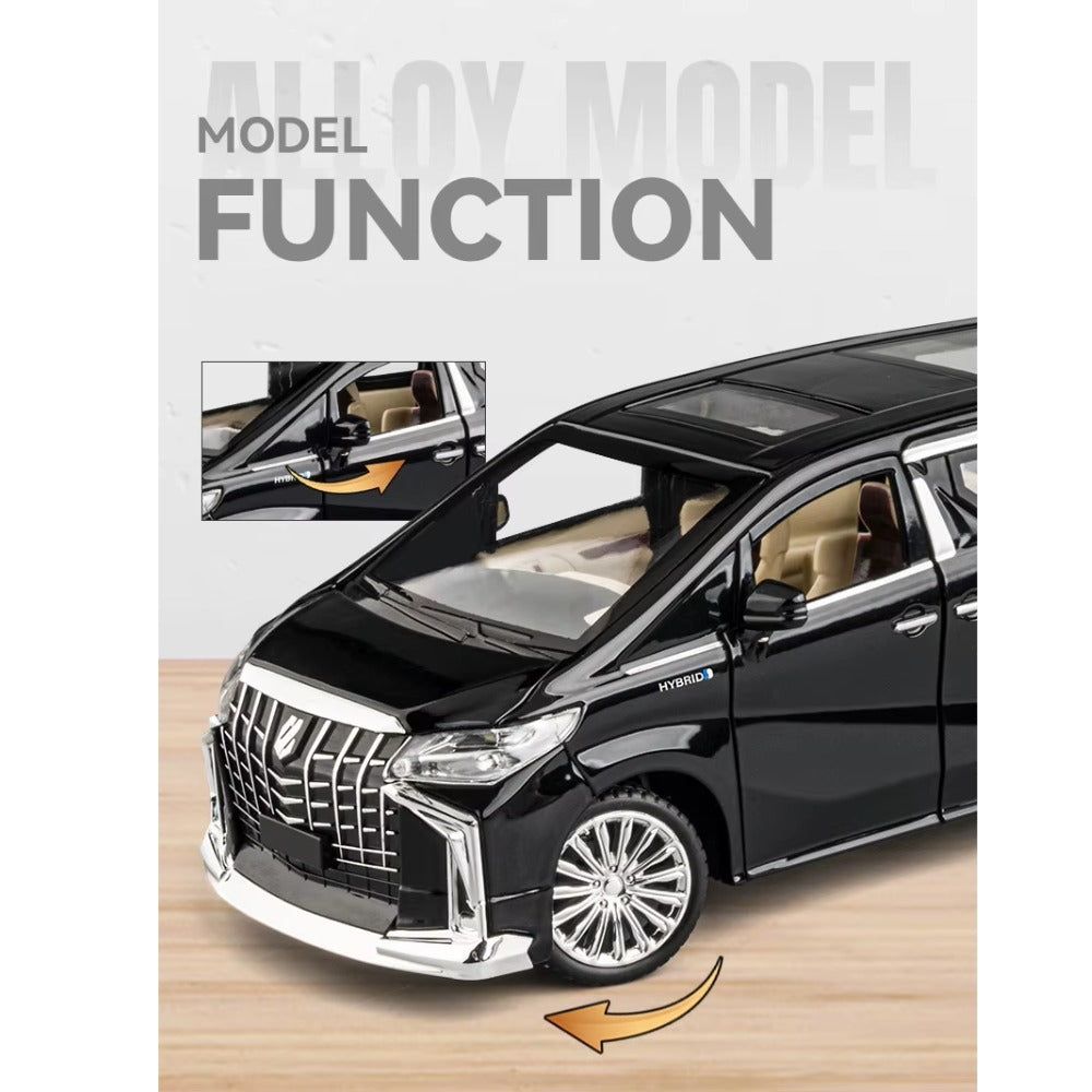 Toyota Alphard Negro Luces y Sonido 1/24
