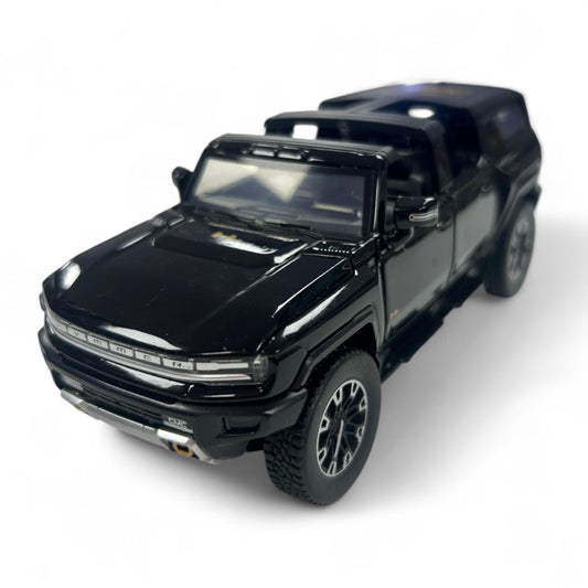 Hummer HEV SUV Descapotable Negro Luces y Sonido 1/32