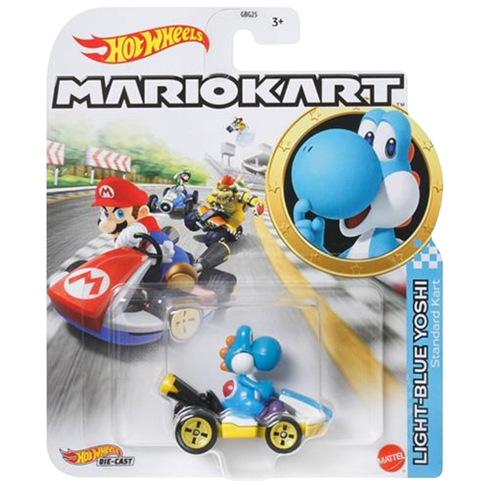 Mario Kart - Light-Blue Yoshi Standard Kart 1/64
