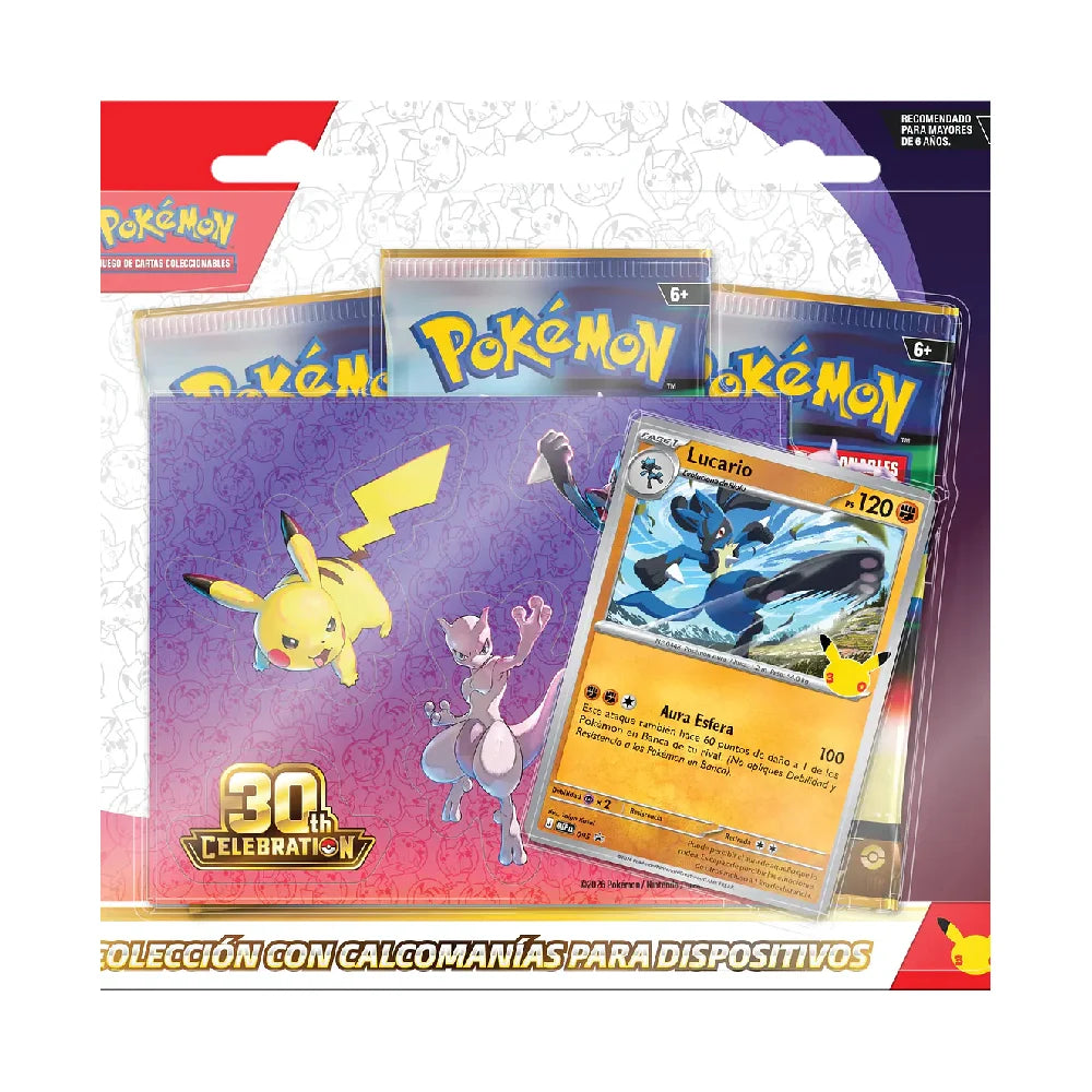 Pokémon TCG 30th Celebration – Tech Sticker Collection Lucario (Español)