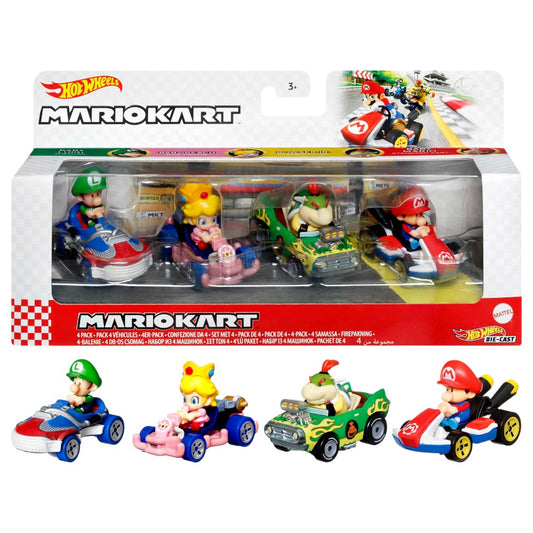 Hot Wheels Mario Kart Vehicle 4-Pack #01