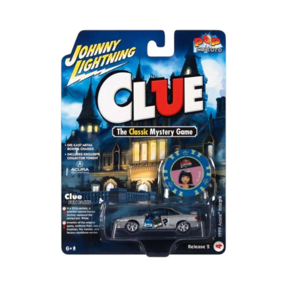 Modern Clue 1999 Acura Integra (Dr. Orchid, Hall, Wrench) & Collector Token 1/64