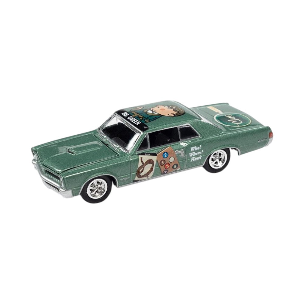Vintage Clue 1965 Pontiac GTO (Mr Green, Billiard Room, Rope) & Collector Token 1/64