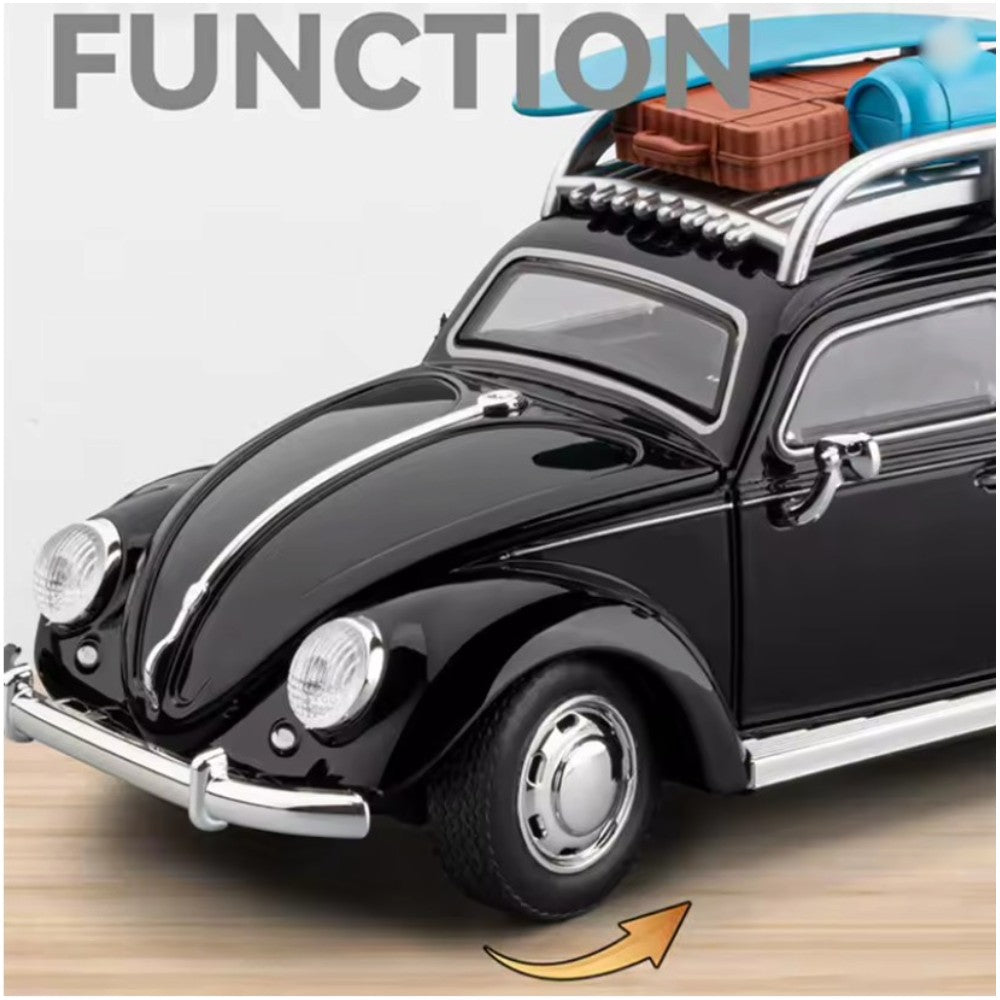 Volkswagen Escarabajo Negro Luces y Sonido 1/24