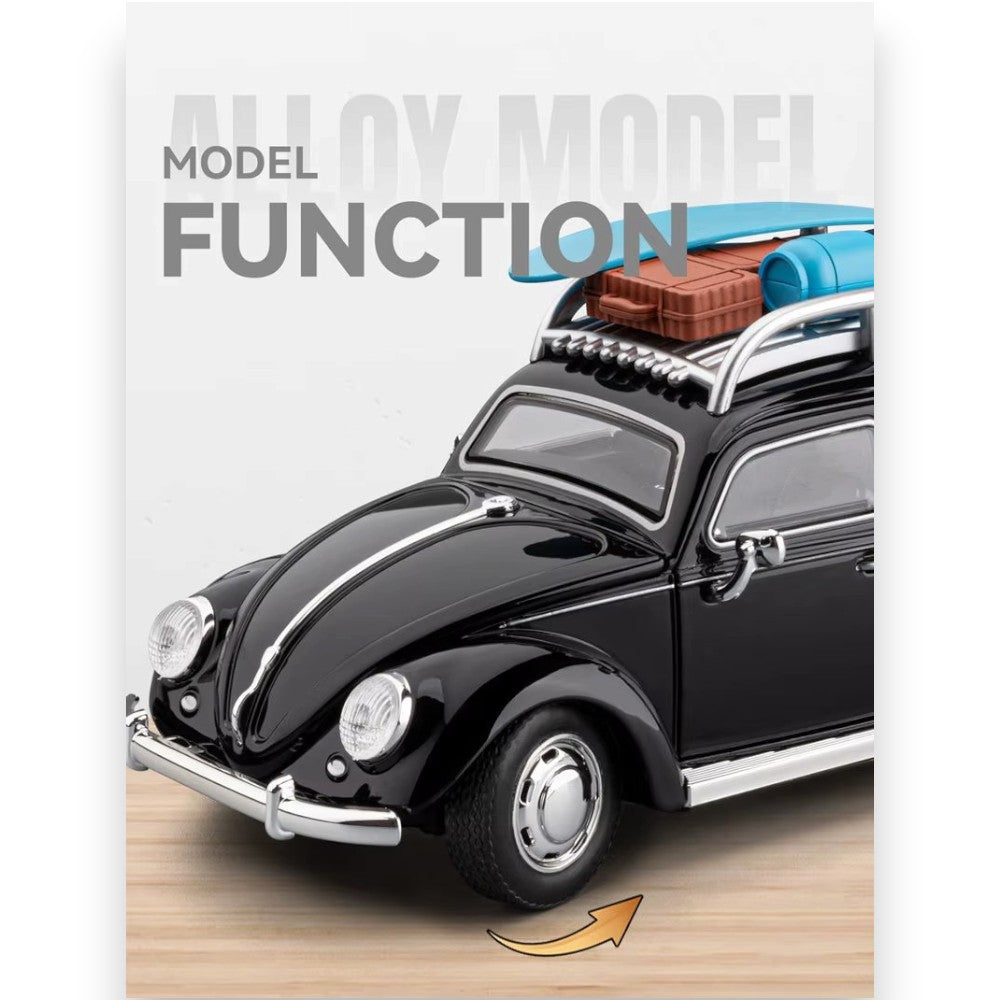 Volkswagen Escarabajo Negro Luces y Sonido 1/24