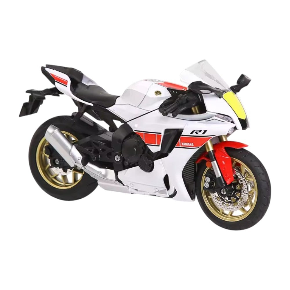 Yamaha YZF-R1 Blanco Luces y Sonido 1/12